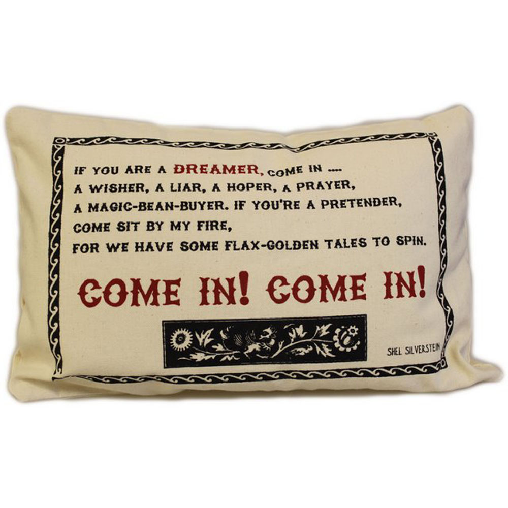 CUSCINI LETTERARI - Copricuscino in Juta lavata / Cotton pillow case COME IN! - Size 38x25cm